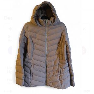 Women's Light Pink Hooded Puffer Coat